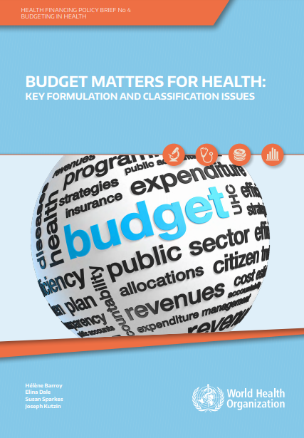 Budget matters for health: key formulation and classification issues