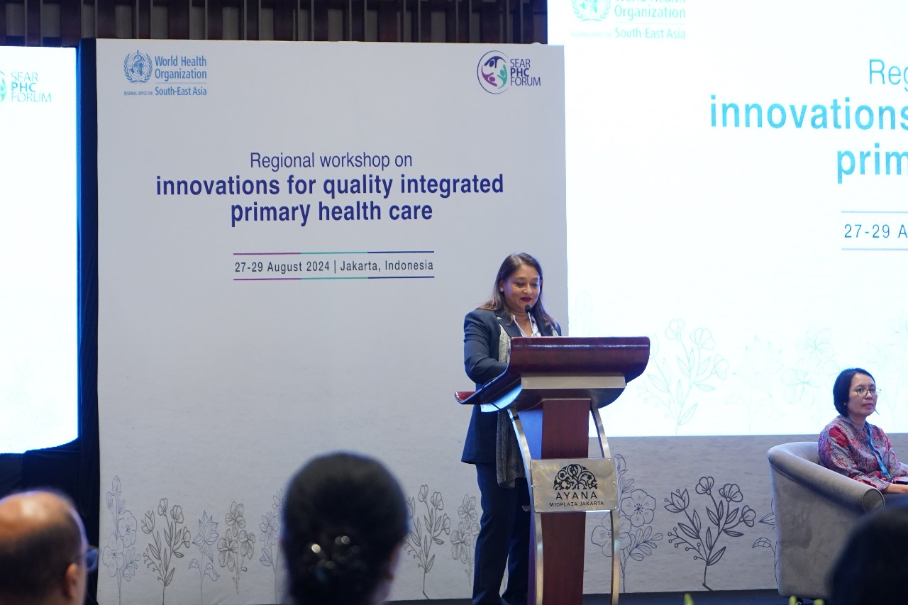 WHO Regional Director for South-East Asia, Saima Wazed at the primary health care workshop in Jakarta.
