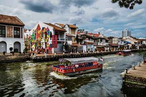 Boat on river